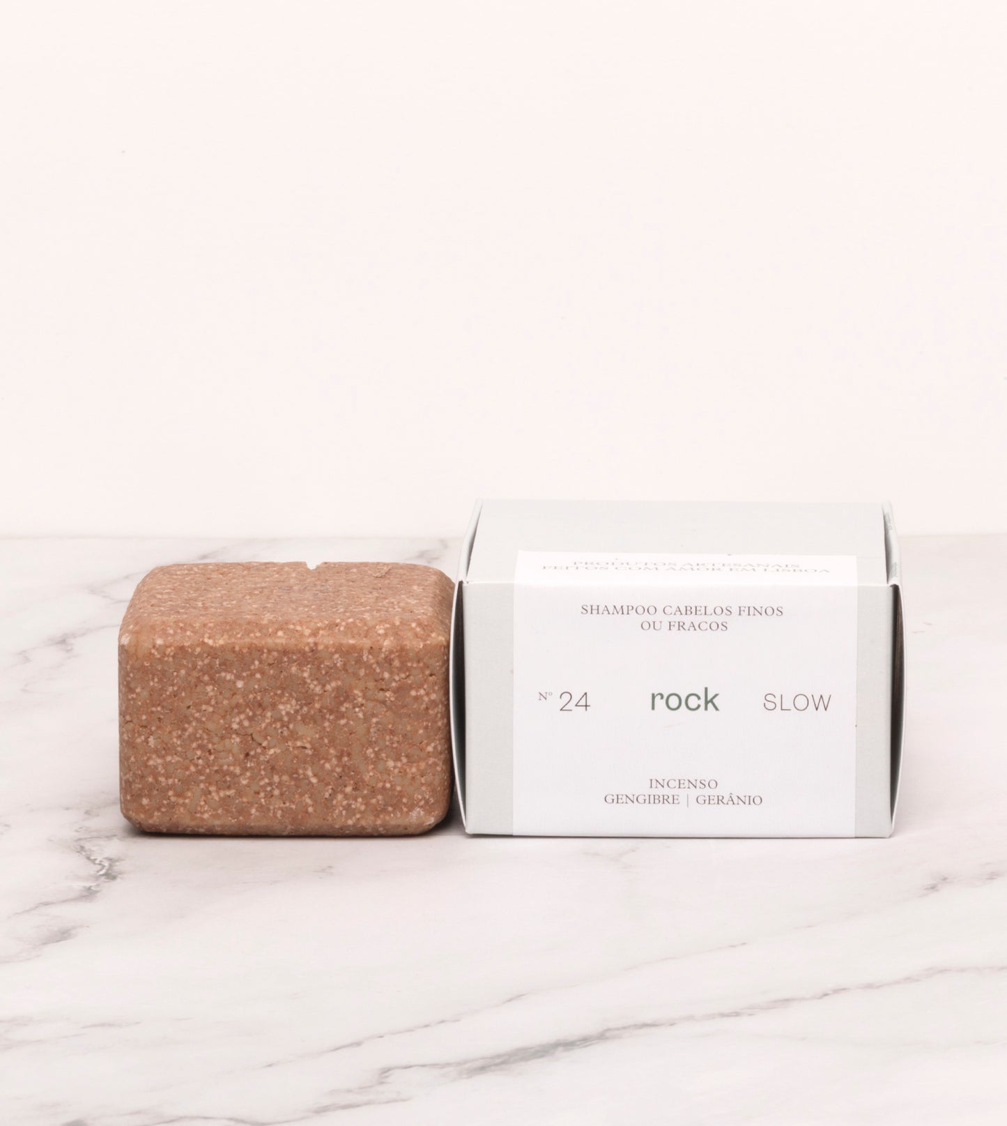 Solid Shampoo Rock for Thin Hair - Ginger, Geranium and Basil
